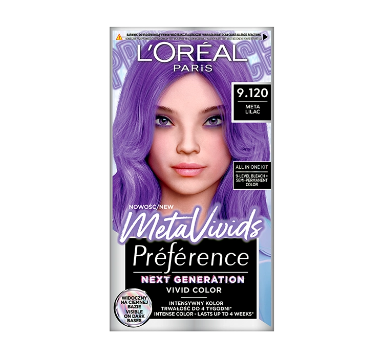 L'OREAL Preference Metavivids Farba Do Włosów 9.120 Meta Lilac