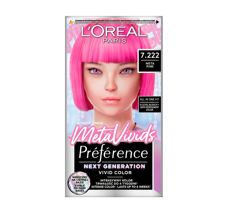 L'Oreal Paris Preference MetaVivids farba do włosów 7.222 Meta Pink