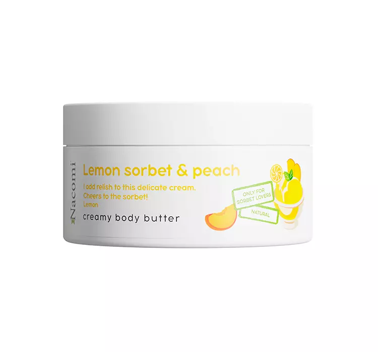 Nacomi, masło kremowe do ciała, Sorbet brzoskwiniowy z cytryną, 100ml