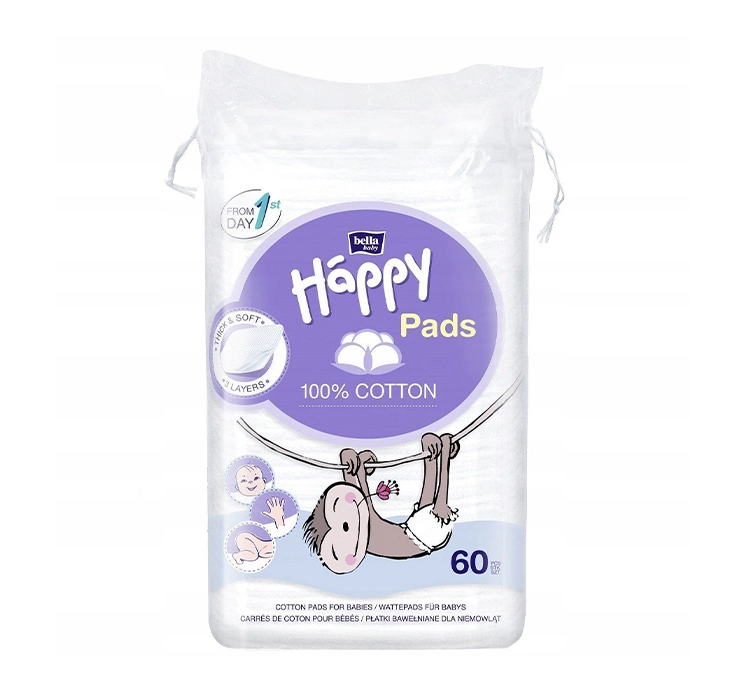 Bella Baby Happy Płatki kosmetyczne dla dzieci Baby Happy Cotton Pads 60 szt. 60 szt.