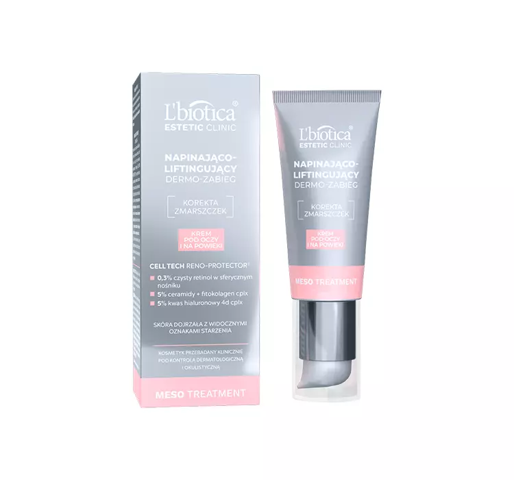 L'Biotica Estetic Clinic Meso Treatment Napinająco-liftingujący dermo-zabieg Krem pod oczy 15ml