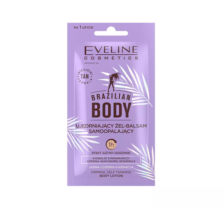 Eveline Cosmetics - BRAZILIAN BODY - Firming, Self Tanning Body Lotion - Ujędrniający żel - balsam samoopalający - Jasna i Ciemna karnacja - 12 ml