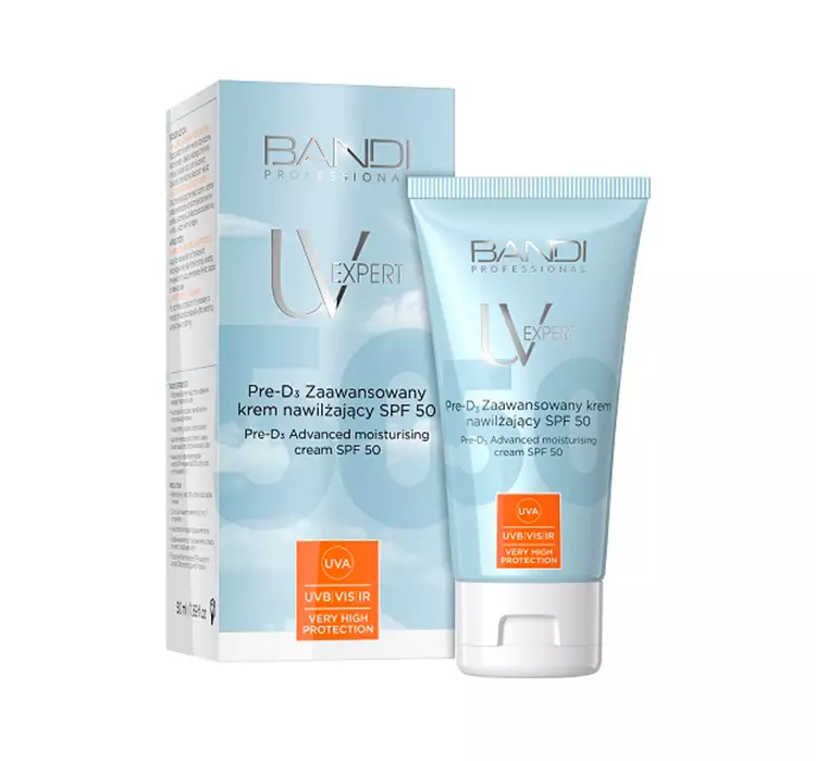 BANDI COSMETICS Sp. z o.o. BANDI COSMETICS Sp z o.o BANDI UV EXPERT PRE-D3 Zaawansowany krem nawilżający SPF50 50 ml 7070488