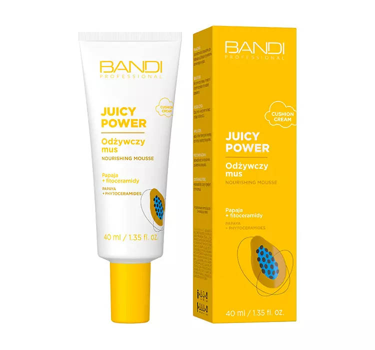 Bandi Juicy Power, odżywczy mus, papaja + fitoceramidy, 40ml