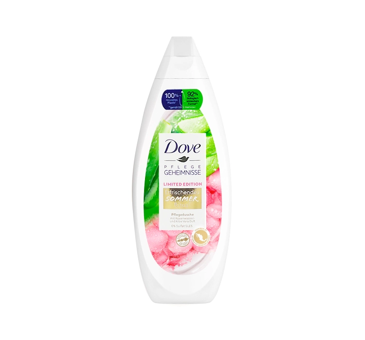 Dove Sekret pielęgnacyjny żel pod prysznic orzeźwiający lato Ritual Limited Edition z aloesem i wodą różaną, 250 ml