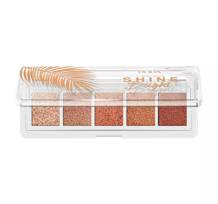 PUPA Milano Shine Bright Paleta cieni do powiek 002 Sunset Gold