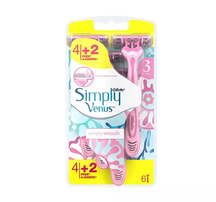 Gillette Simply Venus 3 jednorazowe maszynki do golenia dla kobiet 6szt.