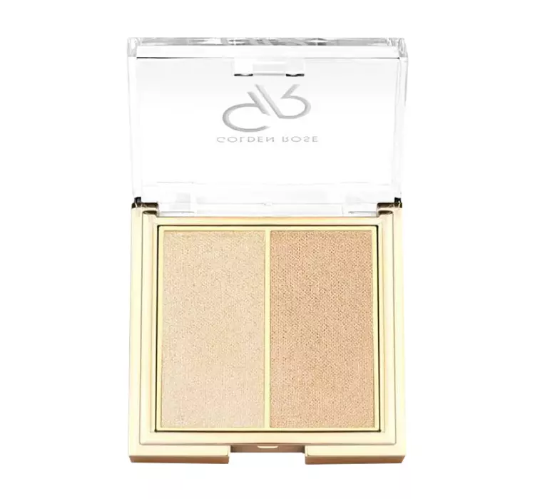 Golden Rose - SO GLOW! - Highlighter Duo - Podwójny rozświetlacz do twarzy - 2x3,2 g - 101 STARLIGHT