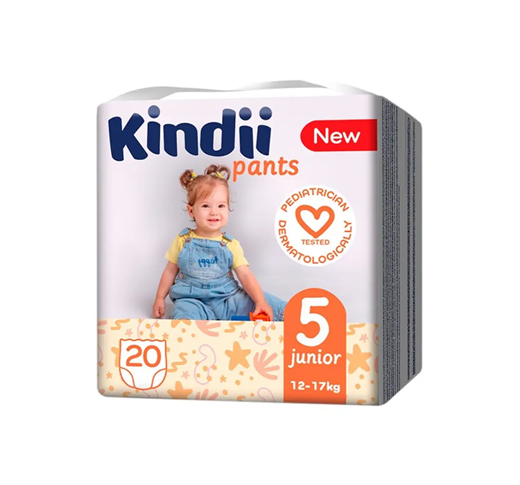 Kindii Pieluchomajtki chłonne junior rozmiar 5 (12-17 kg) 20 sztuk