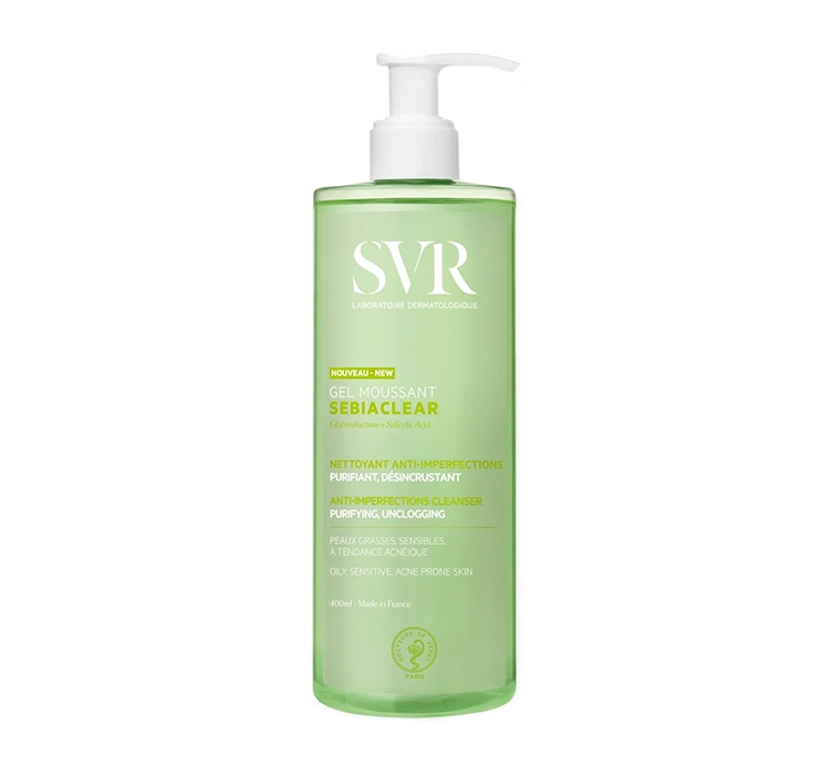 SVR Sebiaclear Żel do mycia skóry tłustej i trądzikowej, 400 ml