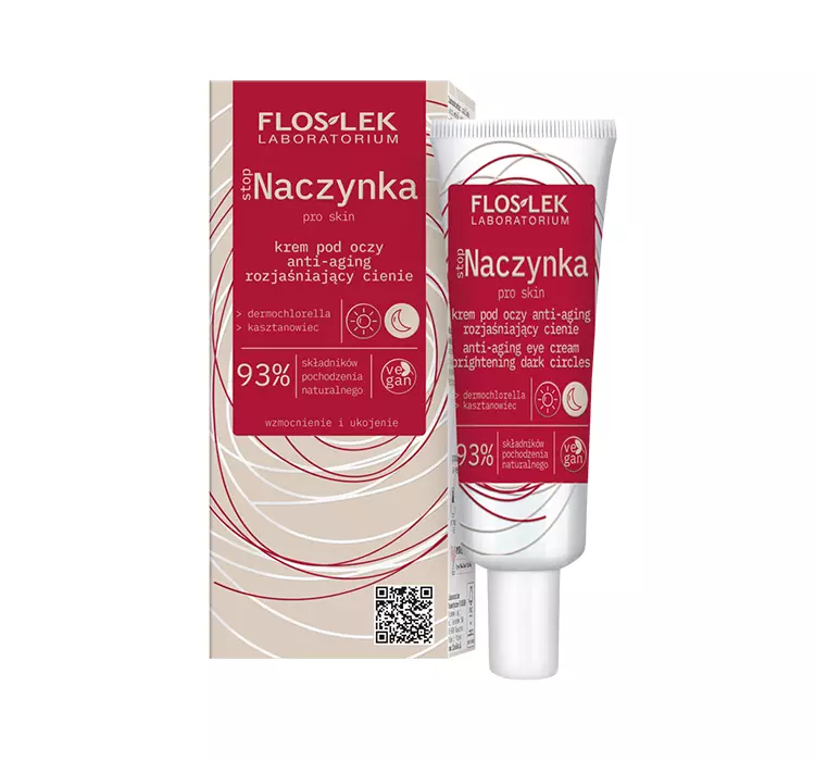 FLOSLEK Stop Naczynka Krem pod oczy anti-aging rozjaśniający cienie na dzień i noc 30ml