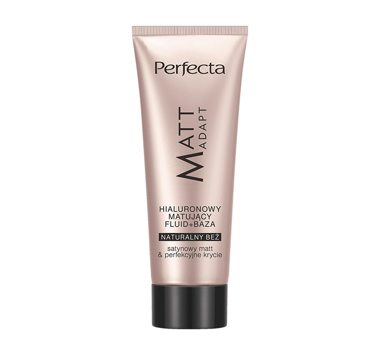 PERFECTA Matt Adapt Hialuronowy Matujący Fluid+Baza do twarzy - naturalny beż 30ml