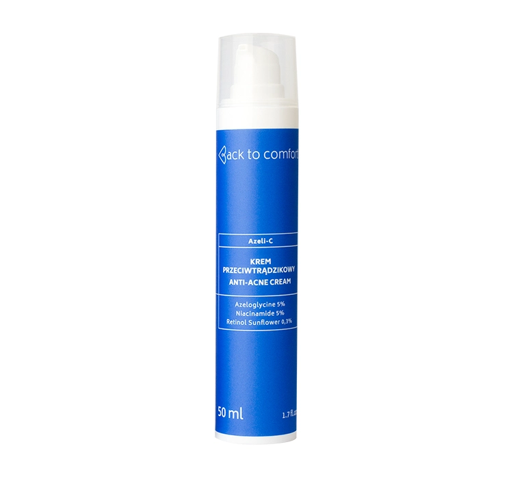 Back To Comfort, Krem przeciwtrądzikowy z retinolem, niacynamidem i azeloglicyną - 50ml