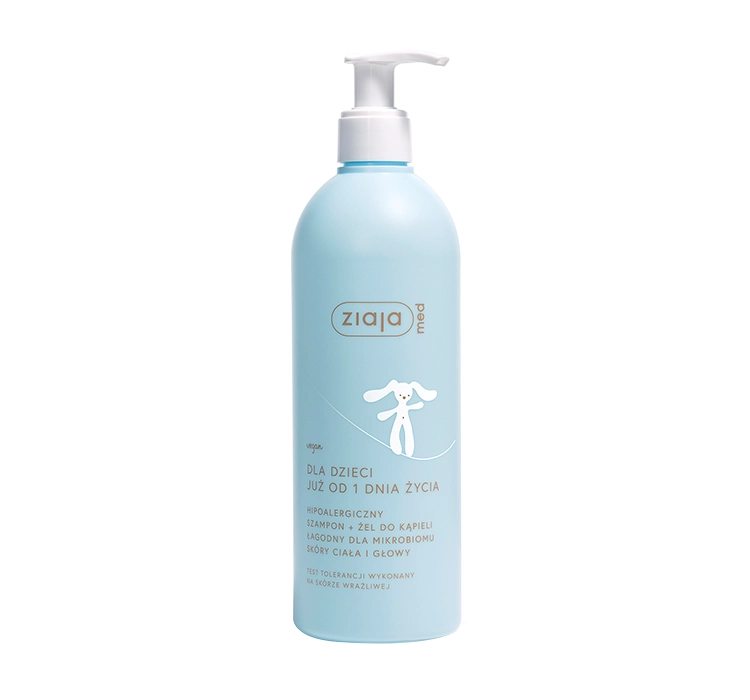 ZIAJA MED Dla Dzieci Hipoalergiczny szampon i żel do kąpieli, 400ml