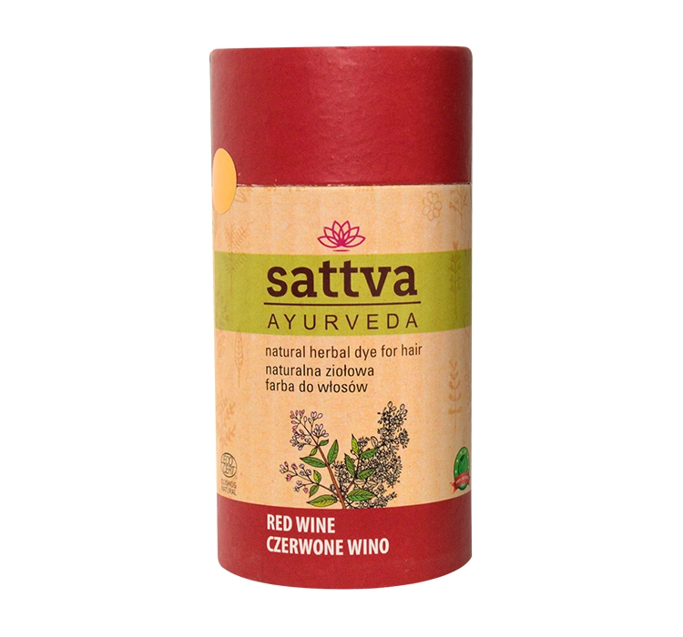 Sattva, Naturalna Ziołowa Farba/henna do Włosów, 19 Czerwone Wino Red Wine 150g