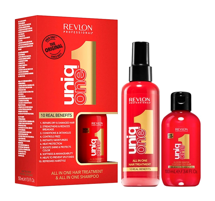 REVLON PROFESSIONAL UNIQ ONE ZESTAW KOSMETYKÓW DO PIELĘGNACJI WŁOSÓW 100ML + 150ML