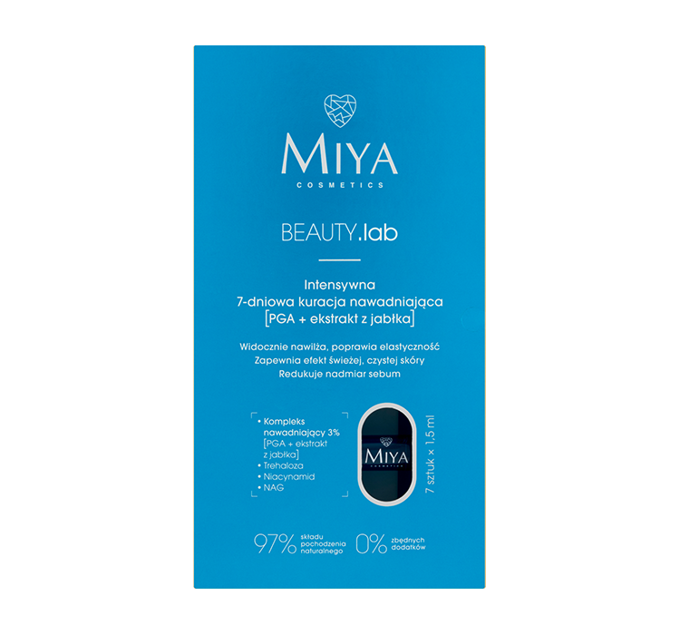 Miya BEAUTY.lab intensywna 7-dniowa kuracja nawadniająca [PGA + ekstrakt z jabłka] 7x1.5ml