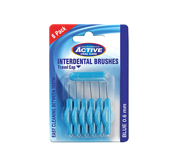 Active Beauty Formulas Beauty Formulas Oral Care Czyściki do przestrzeni międzyzębowych 0.6mm blue 1op.-6szt