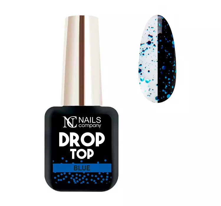 NC Nails, Lakier hybrydowy Top Drop Blue, 6 ml