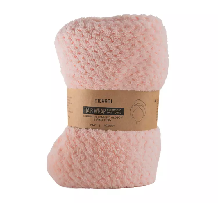 Mohani Turban - Ręcznik do Włosów z Mikrofibry - Różowy