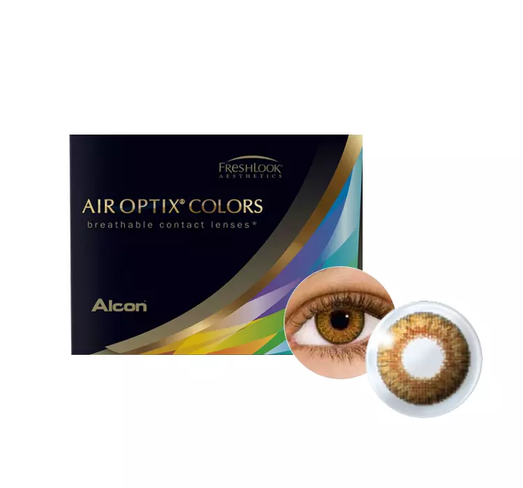 ALCON AIR OPTIX COLORS HONEY KOLOROWE SOCZEWKI KONTAKTOWE 2 SZTUKI -0.25 / 8.6