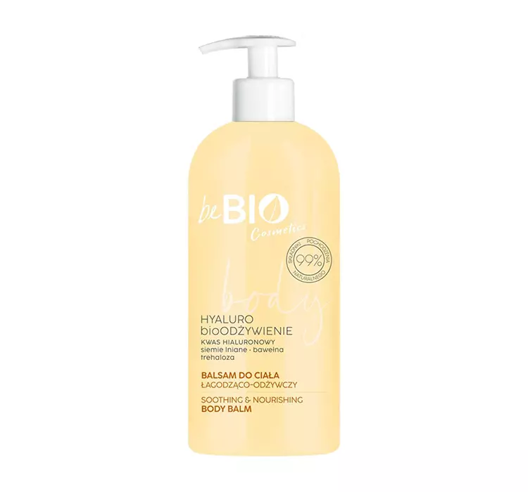BeBio Ewa Chodakowska Naturalny balsam do ciała z kwasem hialuronowym siemieniem lnianym bawełną trehalozą 350ml