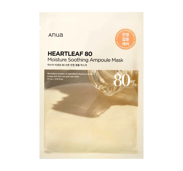 ANUA HEARTLEAF 80 MASKA W PŁACHCIE 27ML