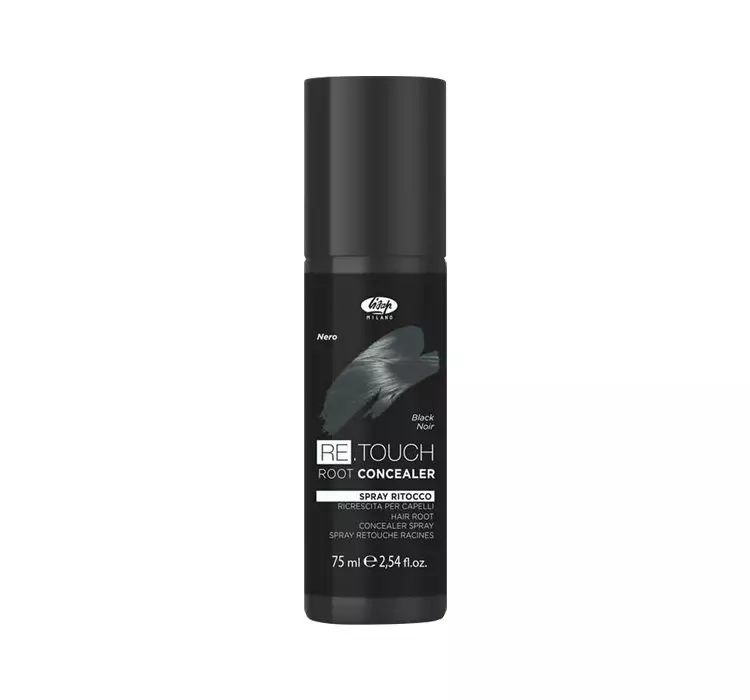 LISAP MILANO RETOUCH ROOT CONCEALER SPRAY KOLORYZUJĄCY BLACK 75ML
