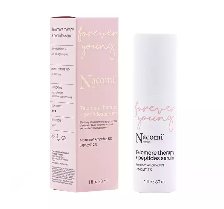 Nacomi - Next Level - Telomere Therapy + Peptides Serum - Serum do twarzy - 30 ml