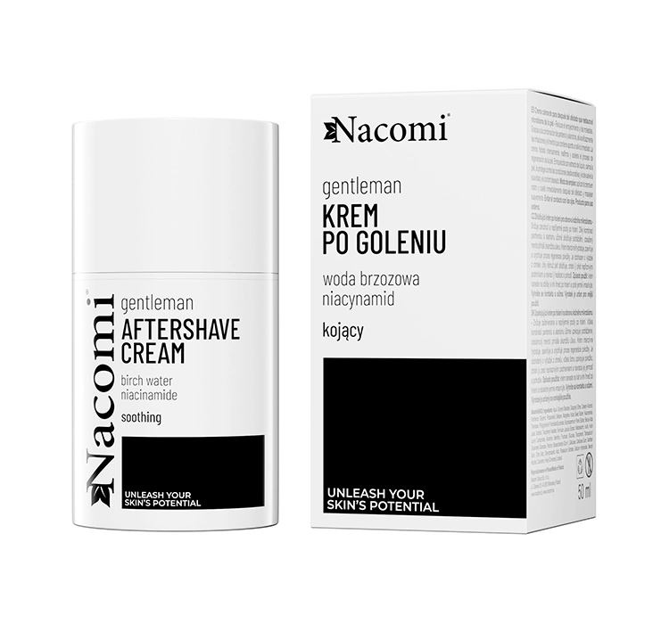 Nacomi, Łagodzący krem po goleniu odbudowujący mikrobiom skóry, 50ml