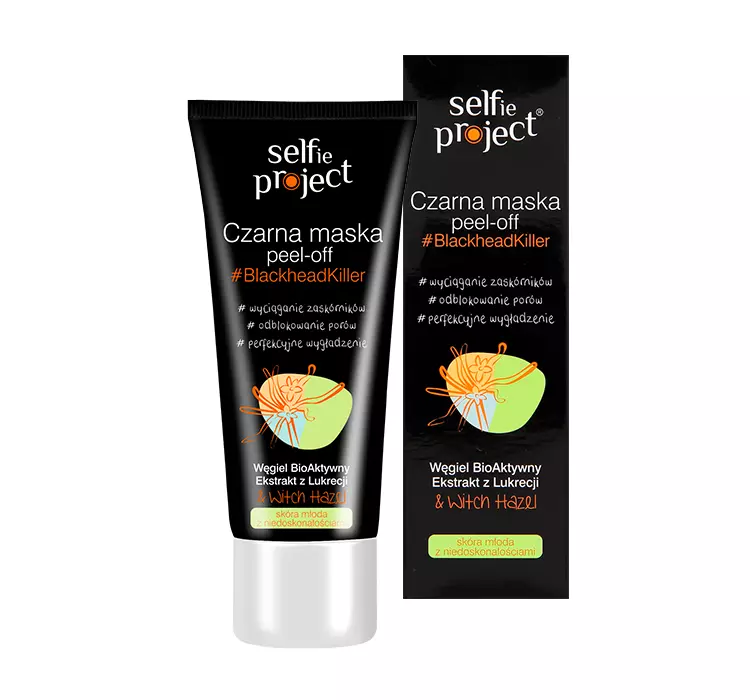 SELFIE PROJECT CZARNA MASKA PEEL-OFF DO SKÓRY MŁODEJ Z NIEDOSKONAŁOŚCIAMI 50G