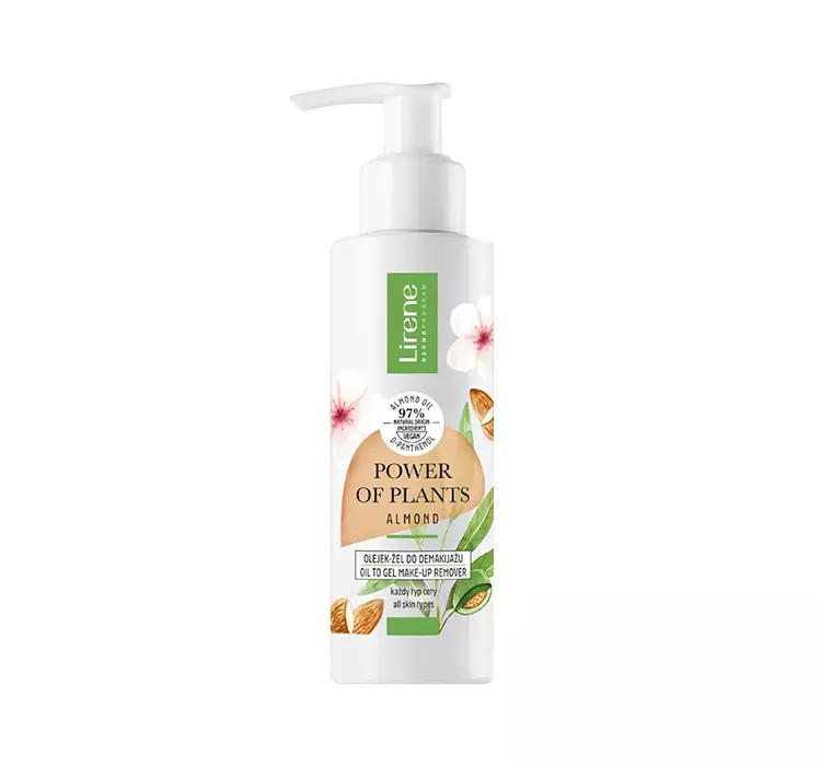 Lirene - POWER OF PLANTS - ALMOND - OIL TO GEL MAKE-UP REMOVER - Olejek-żel do demakijażu - MIGDAŁ - 145 ml