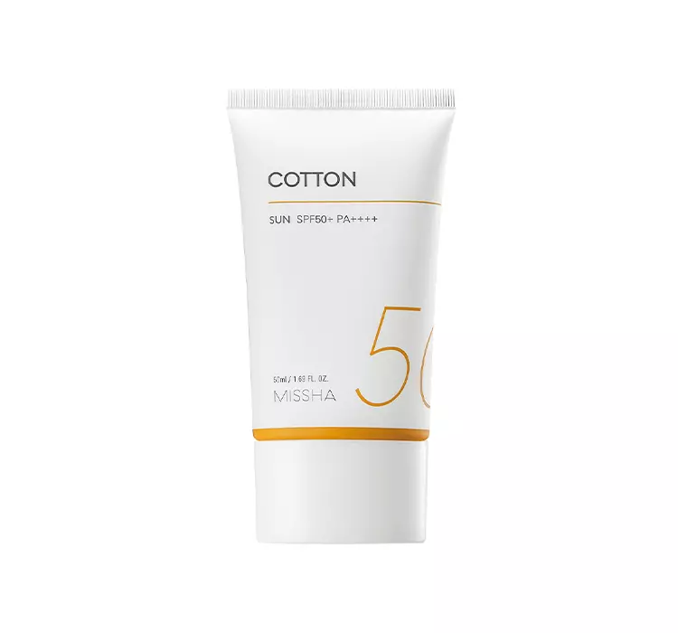 Missha  All Around Safe Block Cotton Sun SPF50+PA++++ lekki krem ochronny z filtrem mineralnym 50ml