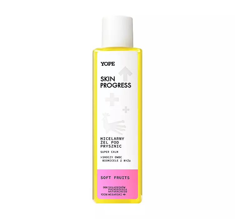Yope Skin Progress, micerlarny żel pod prysznic, Super Calm - Soft Fruits, 200ml