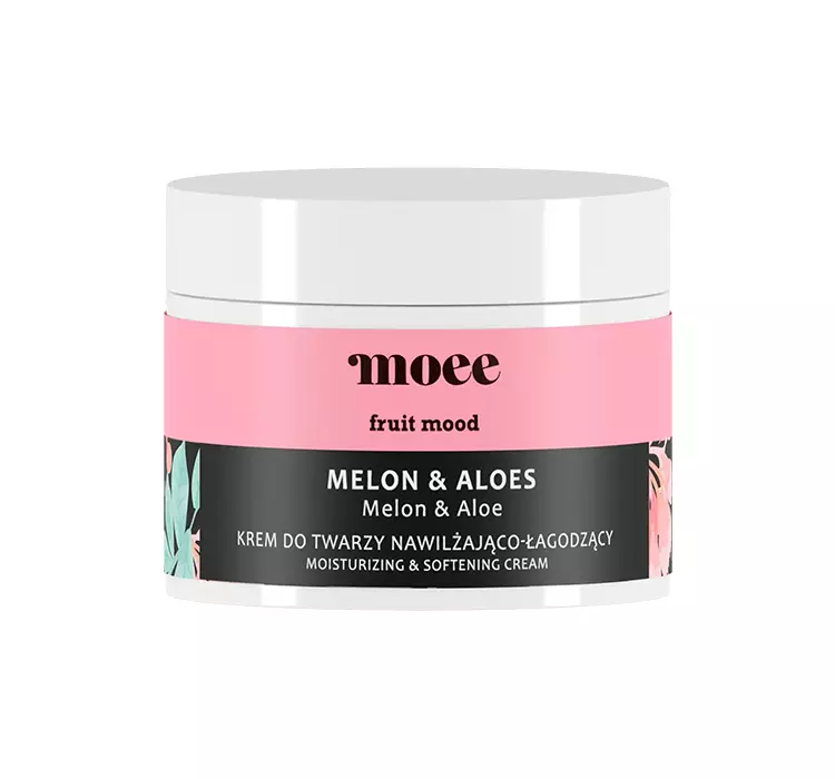 Moee, Fruit Mood, Nawilżająco-łagodzący krem do twarzy Melon & Aloes, 50 ml