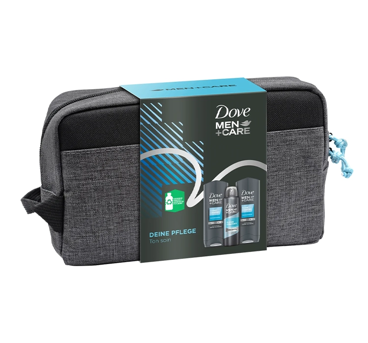 DOVE MEN +CARE CLEAN COMFORT ZESTAW ŻEL POD PRYSZNIC + ANTYPERSPIRANT + KOSMETYCZKA