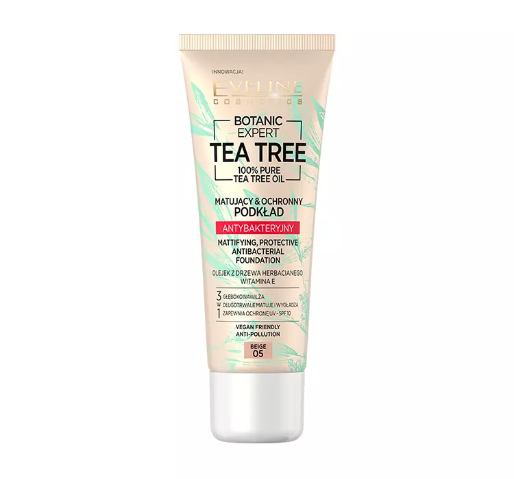 Eveline cosmetics Tea Tree Matujący Podkład Antybakteryjny 05 Beige EVEL-1667