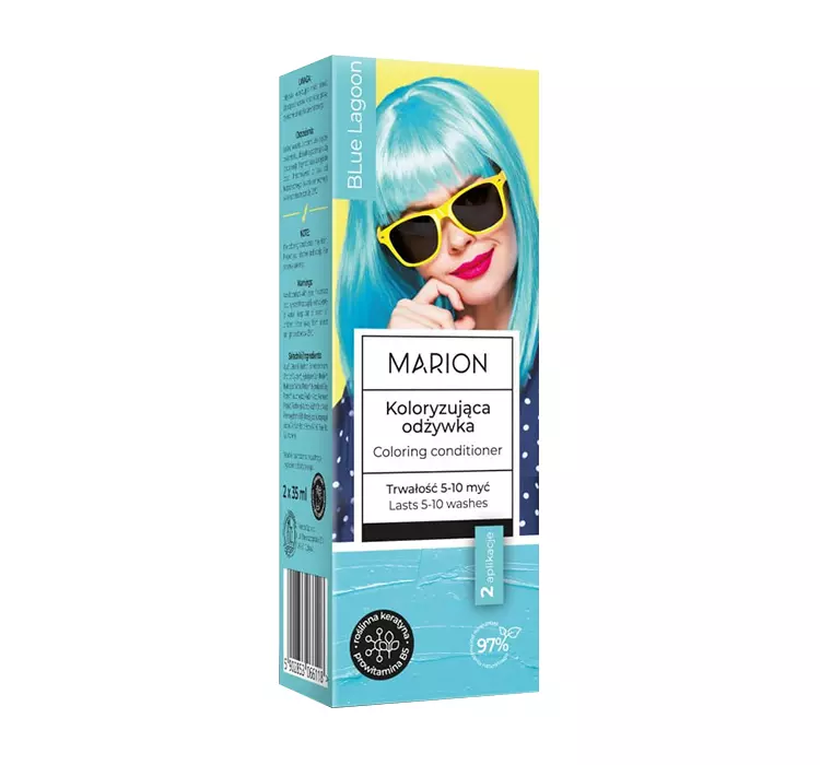 Marion Koloryzująca Odżywka do włosów (5-10 myć) - Blue Lagoon 1op.-(2x35ml)
