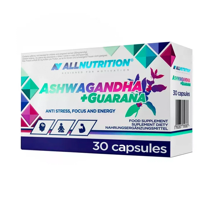 123ratio ALLNUTRITION Ashwagandha + Guarana 30 kaps 3317761