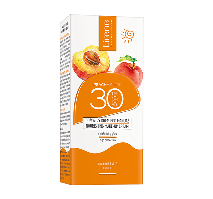 LIRENE Peachy Shot odżywczy krem pod makijaż SPF30 50ml