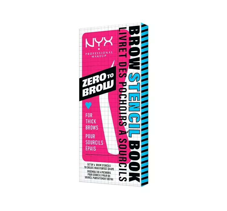 NYX PROFESSIONAL MAKEUP ZERO TO BROW ZESTAW SZABLONÓW DO BRWI THICK BROWS