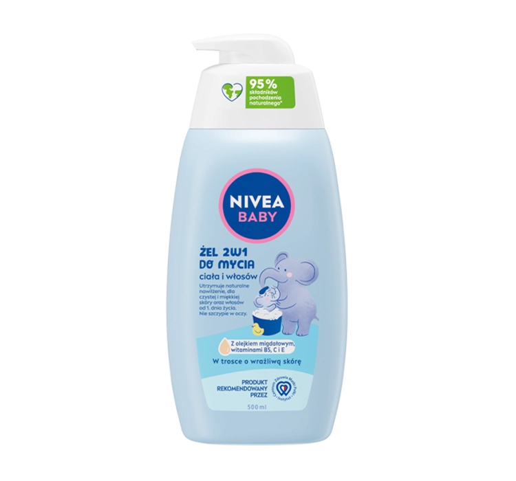 NIVEA BABY Żel 2w1 do mycia ciała i włosów z pompką 500 ml