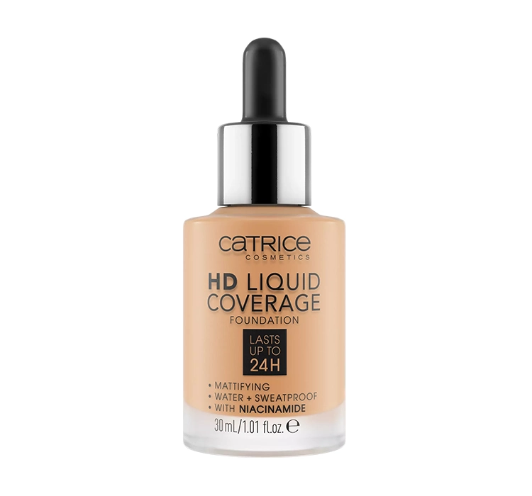 CATRICE HD Liquid Coverage Foundation 24H Matujący Podkład Do Twarzy 034 Medium Beige 30ml