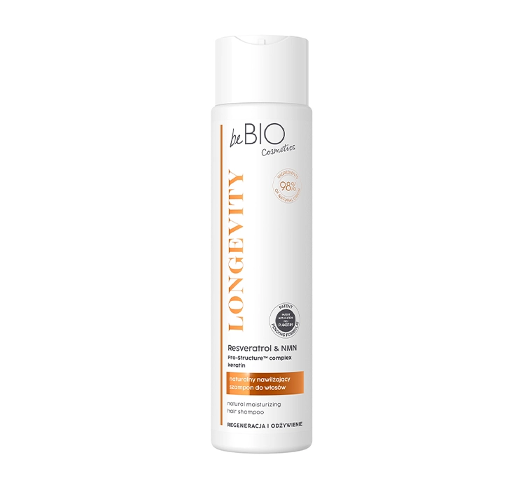 BE BIO EWA CHODAKOWSKA LONGEVITY Regeneracja i odżywienie Naturalny szampon nawilżający, 300ml