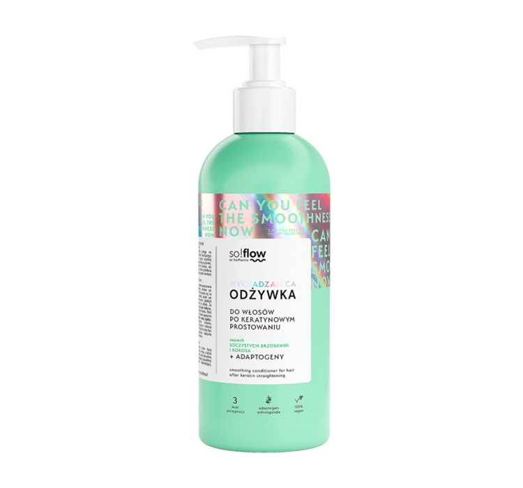 Wygładzająca odżywka do włosów po prostowaniu keratynowym 400ml so!flow