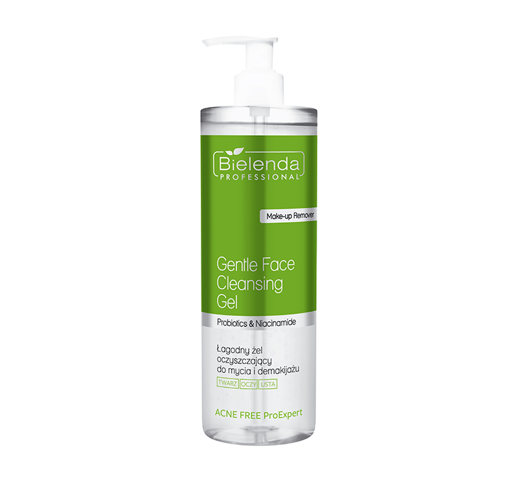 BIELENDA PROFESSIONAL ACNE FREE PROEXPERT ŻEL DO MYCIA I DEMAKIJAŻU TWARZY OCZU I UST 500ML