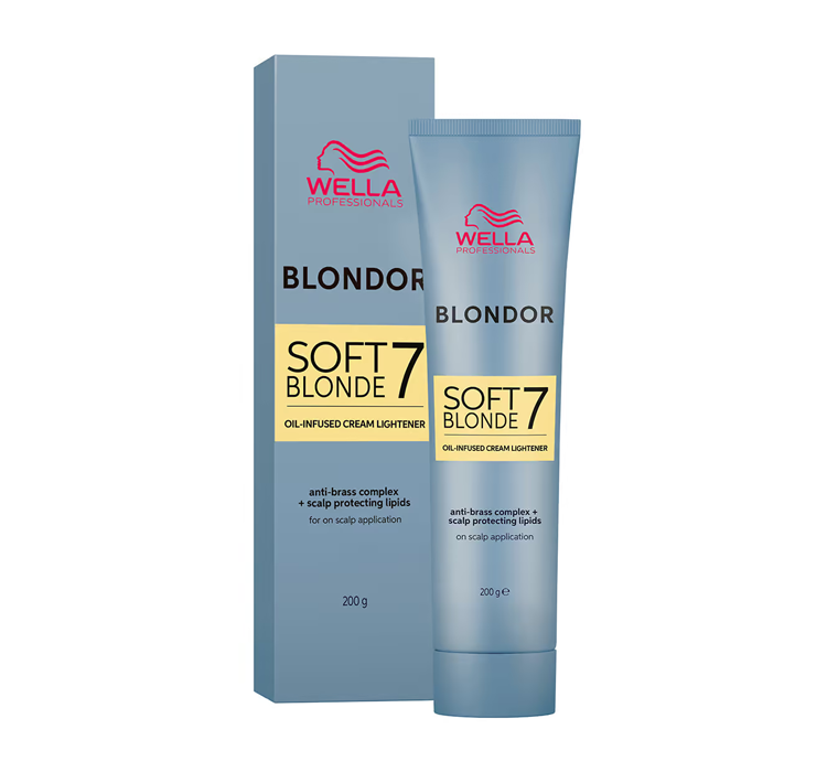 WELLA PROFESSIONALS BLONDOR SOFT BLONDE 7 ROZJAŚNIACZ DO WŁOSÓW W KREMIE 200G