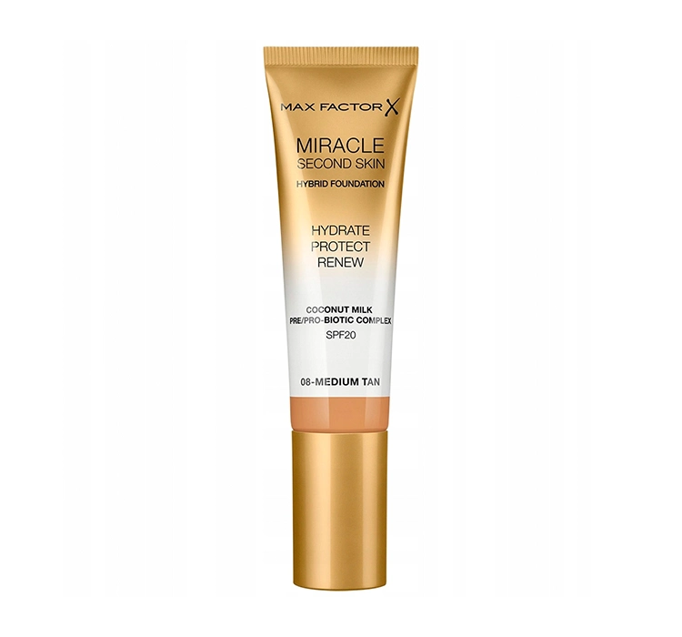 Max Factor Miracle Second Skin SPF20 podkład 30 ml dla kobiet 08 Medium Tan