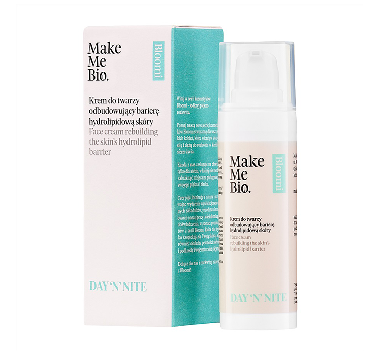 Make Me Bio Bloomi, Day'n Nite, krem do twarzy odbudowujący barierę hydrolipidową skóry, 30ml