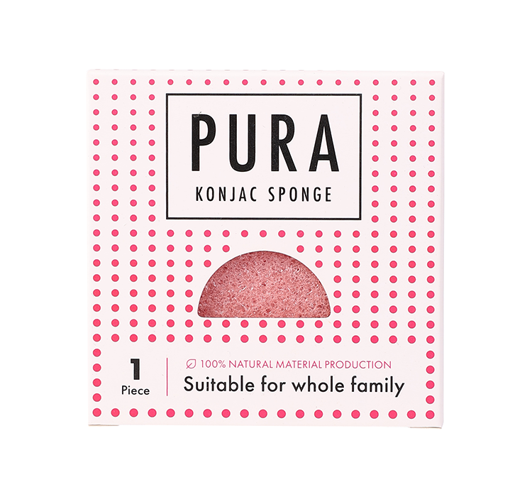 SISTER YOUNG PURA NATURALNA GĄBKA KONJAC DO MYCIA TWARZY PINK
